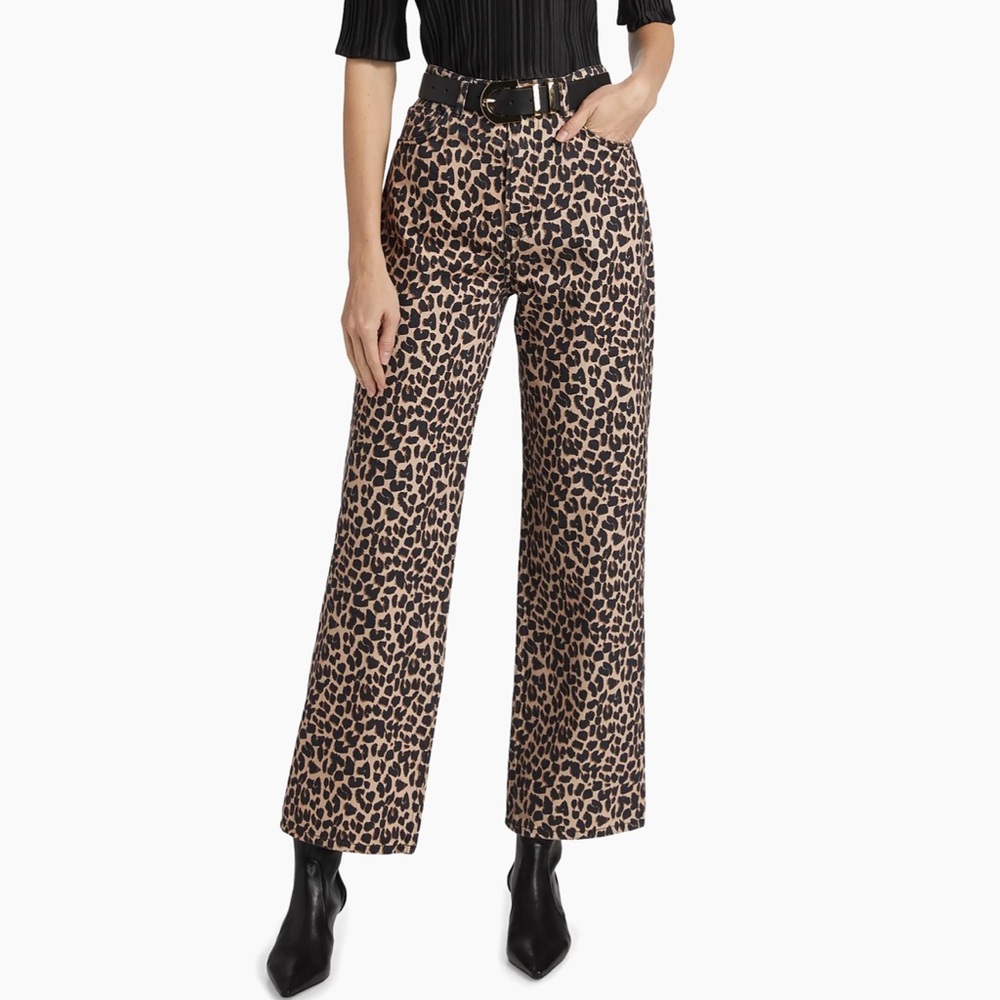 Reformation Cary Leopard High Rise Pants